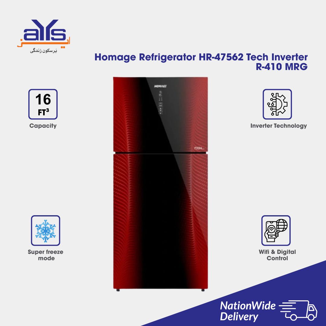 Homage Refrigerator HR-47562 Tech Inverter R-410 MRG